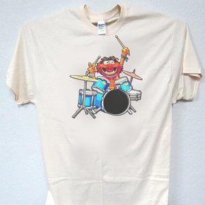 THE ANIMAL PLAYING DRUMS COOL T-SHIRT T-1686